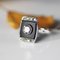 Art Deco Diamant Onyx Platin Ring, 1930er 14