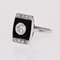 Art Deco Diamant Onyx Platin Ring, 1930er 8