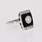 Art Deco Diamant Onyx Platin Ring, 1930er 12