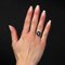 Art Deco Diamant Onyx Platin Ring, 1930er 2