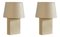 Bloc Pergament Lampen mit Pergament Papier Lampenschirmen von Atelier Cabanel, 2er Set 1
