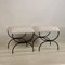 Set of Large Strapontin Shearling Stools by Atelier Cabanel, Image 4