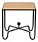 Wrought Iron and Travertine Entretoise Side Table by Design Frères 1