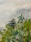 Paisaje de granjero con campos, óleo sobre lienzo, Imagen 8
