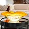 Flounder Centerpiece in Amber Murano Glass and Crystal with Gold Details from YourMurano 7