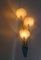 Große italienische Wandlampen aus Messing & weißem Acrylglas, 1950er, 2er Set 8