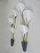 Large Italian Brass & White Acrylic Glass Wall Lights, 1950s, Set of 2, Image 2