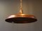 Flat Danish Copper Pendant, 1960s 3