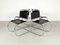 MR10 Black Leather Chairs by Ludwig Mies van der Rohe for Thonet, 1970s, Set of 4 4