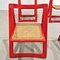 Red Vienna Straw Folding Chairs Mod. Trieste by A. Jacober and p.daniello for Bazzani, 1970s, Set of 4 5