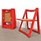 Red Vienna Straw Folding Chairs Mod. Trieste by A. Jacober and p.daniello for Bazzani, 1970s, Set of 4 9