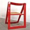 Red Vienna Straw Folding Chairs Mod. Trieste by A. Jacober and p.daniello for Bazzani, 1970s, Set of 4 15