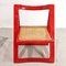 Red Vienna Straw Folding Chairs Mod. Trieste by A. Jacober and p.daniello for Bazzani, 1970s, Set of 4 6