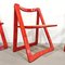 Red Vienna Straw Folding Chairs Mod. Trieste by A. Jacober and p.daniello for Bazzani, 1970s, Set of 4 12