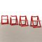 Red Vienna Straw Folding Chairs Mod. Trieste by A. Jacober and p.daniello for Bazzani, 1970s, Set of 4 21