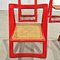Red Vienna Straw Folding Chairs Mod. Trieste by A. Jacober and p.daniello for Bazzani, 1970s, Set of 4 4