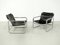 Italian Attico Black Leather Chairs by Antonello Mosca for Elisse, 1970s, Set of 2 3