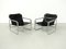 Italian Attico Black Leather Chairs by Antonello Mosca for Elisse, 1970s, Set of 2 2
