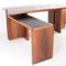 Bureau L en Cuir et Bois, 1970s 6