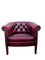 Chesterfield Group 2+2+1 in Red Leather, Set of 3 5
