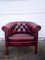Chesterfield Group 2+2+1 in Red Leather, Set of 3 10