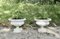 Large Weathered Cast Stone Garden Planters, 1930s, Set of 2 2
