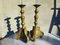 Art Nouveau Brass Candleholders, 1890s, Set of 2 1