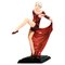 Art Deco Figure Posing Dancer with Cloth attributed to Lorenzl for Goldscheider Vienna, 1939 1
