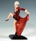 Art Deco Figure Posing Dancer with Cloth attributed to Lorenzl for Goldscheider Vienna, 1939 5