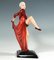 Art Deco Figure Posing Dancer with Cloth attributed to Lorenzl for Goldscheider Vienna, 1939 3