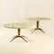 Tables Basses Dubè Relief en Marbre et Bronze attribuées à Duilio Barnabé pour Fontana Arte, Italie, 1955, Set de 2 2
