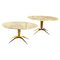 Tables Basses Dubè Relief en Marbre et Bronze attribuées à Duilio Barnabé pour Fontana Arte, Italie, 1955, Set de 2 1