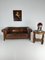 Antikes Patina Schafsleder Sofa, 1920er 16