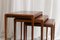 Modern Danish Rosewood Nesting Tables by Johannes Andersen for CFC, 1960s, Set of 3, Image 10