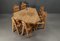 Mobilier de Salle à Manger Brutaliste avec Chaises en Chêne et Grande Table Triangulaire avec Etagère, Pays-Bas, 1960s, Set de 8 7