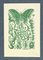 Julio Cesar Salvatierra, Ex-Libris de Julio Cesar Salvatierra, Woodcut, 1951 1