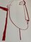 A. Modigliani, Tetes (Red), Silk-Screen 5