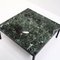Mesa de centro cuadrada con tablero de mármol verde, años 60, Imagen 2