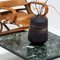 Mesa de centro cuadrada con tablero de mármol verde, años 60, Imagen 3