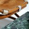 Mesa de centro cuadrada con tablero de mármol verde, años 60, Imagen 9