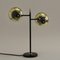Mid-Century Adjustable Brass Double Shade Lamp attributed to Jacques Biny for Luminalité, 1950s 13