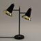Mid-Century Adjustable Brass Double Shade Lamp attributed to Jacques Biny for Luminalité, 1950s 3