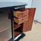 Französischer Art Deco Halbschrank aus Schwarzem Lack & Mahagoni, 1930 12