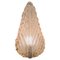 Single Leaf Sconce in Pulegoso Glass with Gold Accents attributed to Barovier & Toso, 1950s, Image 1