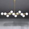 Brass Glass Spheres Suspension Lamp, Image 2