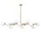 Brass Glass Spheres Suspension Lamp, Image 1