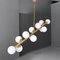 Brass Glass Spheres Suspension Lamp, Image 3