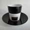 Geometrica Black Coffee Cup and Saucer by Bulgari for Rosenthal, 1990s, Set of 2 6