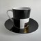 Geometrica Black Coffee Cup and Saucer by Bulgari for Rosenthal, 1990s, Set of 2 4