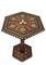 Hexagonal Damascene Fruitwood Tea Table with Mosaic Detailing, 1890s 1